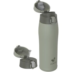 AORIN 18/8 Stainless Steel Water Bottle with 2 Lids, 750ml, Vacuum Insulated Metal Bottle, Leakproof Drinks Bottle, BPA Free, Hot & Cold Compatible, Portable Flask for Gym, Sport, Daily AORIN 18/8 Stainless Steel Water Bottle with 2 Lids, 750ml, Vacuum Insulated Metal Bottle, Leakproof Drinks Bottle, BPA Free, Hot & Cold Compatible, Portable Flask for Gym, Sport, Daily
