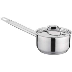 NISBETS Essentials Stainless Steel Saucepan in Silver for All Cooking Surfaces Highly Durable and Easy Clean 900ml NISBETS Essentials Stainless Steel Saucepan in Silver for All Cooking Surfaces Highly Durable and Easy Clean 900ml