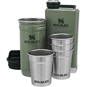 Stanley 1913 Adventure Pre-Party Shot Glasses Set + Hip Flask BPA-Free Stainless Steel Flask Alcohol Gifts Dishwasher Safe Hammertone Green Stanley 1913 Adventure Pre-Party Shot Glasses Set + Hip Flask BPA-Free Stainless Steel Flask Alcohol Gifts Dishwasher Safe Hammertone Green