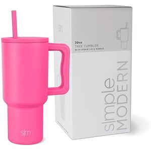 Simple Modern 30 oz Trek Tumbler with Handle and Straw Insulated Stainless Steel Water Bottle Iced Coffee Cup Travel Mug Gifts for Women Trek Collection 890ml Raspberry Vibes Simple Modern 30 oz Trek Tumbler with Handle and Straw Insulated Stainless Steel Water Bottle Iced Coffee Cup Travel Mug Gifts for Women Trek Collection 890ml Raspberry Vibes