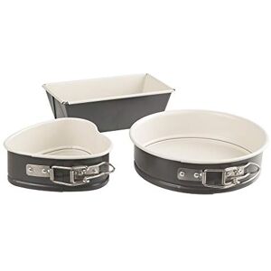 Dr. Oetker 4535 Exclusive Mini Baking Mould Set with Ceramic Reinforced Non-Stick Coating Cake Moulds for Various and Tasty Cakes (Colour: Grey/Brown/Cream) Quantity: 1 x Set of 3 Dr. Oetker 4535 Exclusive Mini Baking Mould Set with Ceramic Reinforced Non-Stick Coating Cake Moulds for Various and Tasty Cakes (Colour: Grey/Brown/Cream) Quantity: 1 x Set of 3