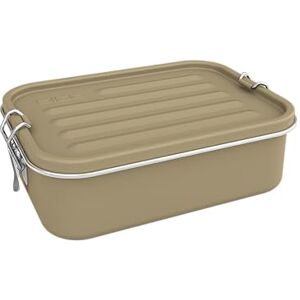 Sigg Gemstone Box Caramel Sand Lunchbox, Stainless Steel Lunch Box with Leak-Proof Silicone Rim, Divided Lunch Box for Lunch and Leftovers Sigg Gemstone Box Caramel Sand Lunchbox, Stainless Steel Lunch Box with Leak-Proof Silicone Rim, Divided Lunch Box for Lunch and Leftovers