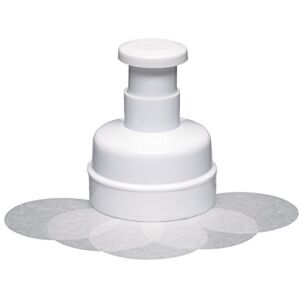 KitchenCraft Plastic Beef Burger Press / Fish Cake Maker with 100 Wax Discs, White KitchenCraft Plastic Beef Burger Press / Fish Cake Maker with 100 Wax Discs, White