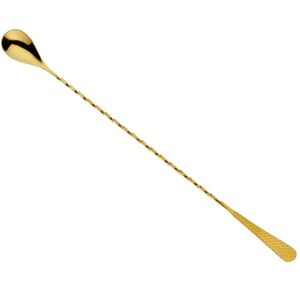 Barfly M37204GD 13.2-inch Bar Spoon Gold Plated Diamond Lattice, 18/8 Stainless Steel Barfly M37204GD 13.2-inch Bar Spoon Gold Plated Diamond Lattice, 18/8 Stainless Steel