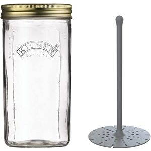 Kilner 1 Litre Pickle Jar with Silicone Lifter Wide Mouth Glass Jar with Two-Piece Lid for Pickling & Preserving, Ideal for Pickled Onions, Gherkins & Vegetables Kilner 1 Litre Pickle Jar with Silicone Lifter Wide Mouth Glass Jar with Two-Piece Lid for Pickling & Preserving, Ideal for Pickled Onions, Gherkins & Vegetables