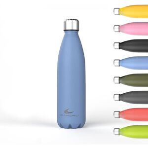 Daikoku Stainless Steel Bottle + Adjustable Strap + Carabiner, BPA Free Double Walled Thermos, Reusable Water Bottle, Airtight Cap, Colour Blue, Capacity 500 ML Daikoku Stainless Steel Bottle + Adjustable Strap + Carabiner, BPA Free Double Walled Thermos, Reusable Water Bottle, Airtight Cap, Colour Blue, Capacity 500 ML