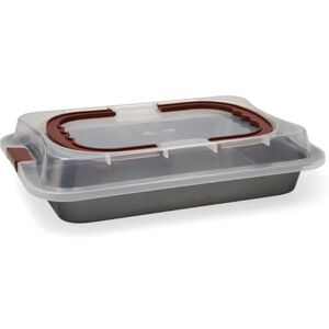 Quid Sweet Grey – Steel Cake Mould with Lid 36 x 23 x 4.5 cm Quid Sweet Grey – Steel Cake Mould with Lid 36 x 23 x 4.5 cm