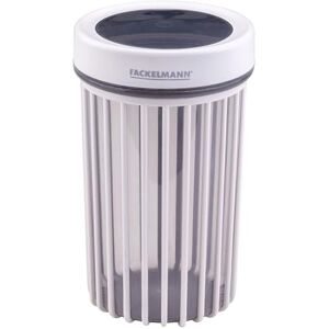 Fackelmann Grooved Storage Jar, 1100 ml, Transparent Mealprep Box for Kitchen, Frost Blue Lid, Groove Design, Dishwasher Safe, Designed in Germany Fackelmann Grooved Storage Jar, 1100 ml, Transparent Mealprep Box for Kitchen, Frost Blue Lid, Groove Design, Dishwasher Safe, Designed in Germany