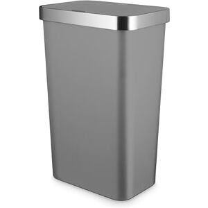 Tower Rectangular ABS Sensor Bin with Bin Liner Retainer Ring, 50L, Grey Tower Rectangular ABS Sensor Bin with Bin Liner Retainer Ring, 50L, Grey