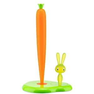 Alessi Bunny and Carrot Kichen Roll Holder Tall, Green Alessi Bunny and Carrot Kichen Roll Holder Tall, Green