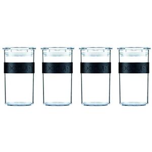 Bodum K11827-01SA Storage Jar, Black, 0.25 l, Set of 4 Bodum K11827-01SA Storage Jar, Black, 0.25 l, Set of 4