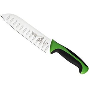 Mercer Culinary Millennnia, Stainless Steel, Green, 7" Santoku Knife (Granton Edge) Mercer Culinary Millennnia, Stainless Steel, Green, 7" Santoku Knife (Granton Edge)