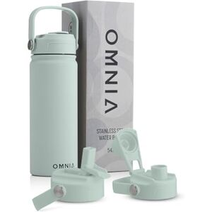 Omnia Vacuum Insulated Stainless Steel Water Bottle, 2 Lids (Straw & Spout) Leakproof, BPA-Free, Reusable Flask, Hot & Cold Thermos for Sports, Gym, Travel, Outdoors (Cool Green, 540ML) Omnia Vacuum Insulated Stainless Steel Water Bottle, 2 Lids (Straw & Spout) Leakproof, BPA-Free, Reusable Flask, Hot & Cold Thermos for Sports, Gym, Travel, Outdoors (Cool Green, 540ML)