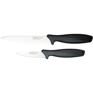 Rio 2 Piece 8007 Essentials Range Utility Knife Set, Includes 9cm Paring Knife & 12cm Utility Knife, Black Handles Rio 2 Piece 8007 Essentials Range Utility Knife Set, Includes 9cm Paring Knife & 12cm Utility Knife, Black Handles