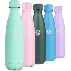 KollyKolla Insulated Water Bottle, 500 ml, Reusable Insulated Bottle, BPA-Free Metal Bottle, Stainless Steel Water Bottle, Double Wall Leakproof, Sports Water Bottle for Sports, Office, School, Yoga, Camping KollyKolla Insulated Water Bottle, 500 ml, Reusable Insulated Bottle, BPA-Free Metal Bottle, Stainless Steel Water Bottle, Double Wall Leakproof, Sports Water Bottle for Sports, Office, School, Yoga, Camping