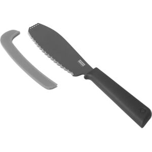 Kuhn Rikon Colori+ Sandwich Knife – Super Sharp Japanese Stainless Steel Bread & Sandwich Knife with Scalloped Edge, Grater Tip for Cold Butter, Safety Sheath, Dishwasher Safe, Grey Kuhn Rikon Colori+ Sandwich Knife – Super Sharp Japanese Stainless Steel Bread & Sandwich Knife with Scalloped Edge, Grater Tip for Cold Butter, Safety Sheath, Dishwasher Safe, Grey