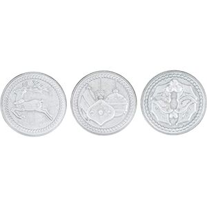 Nordic Ware Yuletide Cookie Stamps (Set of 3), Sturdy Cast Aluminium, Cookie Press Set Made in The USA, Sturdy and Durable Biscuit Maker Press Set, 01236 Nordic Ware Yuletide Cookie Stamps (Set of 3), Sturdy Cast Aluminium, Cookie Press Set Made in The USA, Sturdy and Durable Biscuit Maker Press Set, 01236