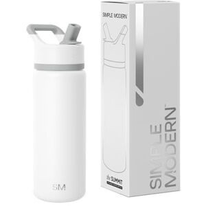Simple Modern Kids Water Bottle with Straw Leak Proof Insulated Stainless Steel Bottle for Girls, Boys Summit Collection 530ml Winter White Simple Modern Kids Water Bottle with Straw Leak Proof Insulated Stainless Steel Bottle for Girls, Boys Summit Collection 530ml Winter White