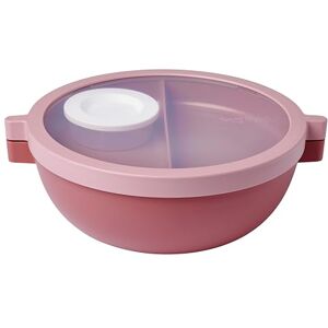 Mepal Basic bento lunch bowl Vita, Multi-Compartment, Extra dressing container and tray, Bento box, Salad lunch box, 1500 ml, Vivid mauve Mepal Basic bento lunch bowl Vita, Multi-Compartment, Extra dressing container and tray, Bento box, Salad lunch box, 1500 ml, Vivid mauve