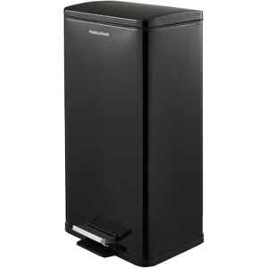Morphy Richards Kitchen Bin 30L, Pedal Rubbish Bin with Soft Close Lid, Slim Waste Bin, Removable Inner Bucket, Space-Saving Design, Equip Collection, Design for Home & Kitchen, Black, 880001 Morphy Richards Kitchen Bin 30L, Pedal Rubbish Bin with Soft Close Lid, Slim Waste Bin, Removable Inner Bucket, Space-Saving Design, Equip Collection, Design for Home & Kitchen, Black, 880001