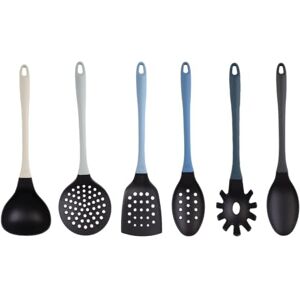 MasterChef Kitchen Utensils Set, 6 Piece Cooking Tools Made from Non Scratch, Heat Resistant Material with Soft Touch Easy Grip Handles, Nordic Collection MasterChef Kitchen Utensils Set, 6 Piece Cooking Tools Made from Non Scratch, Heat Resistant Material with Soft Touch Easy Grip Handles, Nordic Collection