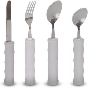 Homecraft Lightweight Cutlery Set – Easy Grip Utensils for Disabled & Elderly, Arthritis & Parkinsons Aid, Non Slip Foam Handle, Right Handed Fork, Knife, Spoon & Teaspoon, Stainless Steel Homecraft Lightweight Cutlery Set – Easy Grip Utensils for Disabled & Elderly, Arthritis & Parkinsons Aid, Non Slip Foam Handle, Right Handed Fork, Knife, Spoon & Teaspoon, Stainless Steel
