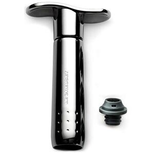 LE CREUSET Wine Accessories Metal Wine Pump and 3 Stoppers, Black Nickel, 59014016001625 LE CREUSET Wine Accessories Metal Wine Pump and 3 Stoppers, Black Nickel, 59014016001625