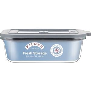 Kilner Fresh Storage 0.63 Litre Airtight Glass Container Durable Leakproof Lid with Vacuum Seal for Food Storage Leftovers Snacks Meal Prep Batch Cooking Kilner Fresh Storage 0.63 Litre Airtight Glass Container Durable Leakproof Lid with Vacuum Seal for Food Storage Leftovers Snacks Meal Prep Batch Cooking