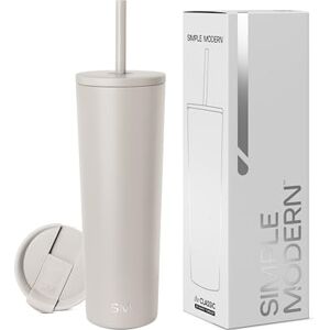 Simple Modern Insulated Tumbler with Lid and Straw Iced Coffee Cup Reusable Stainless Steel Water Bottle Travel Mug Gifts for Women Men Her Him Classic Collection 830ml Almond Birch Simple Modern Insulated Tumbler with Lid and Straw Iced Coffee Cup Reusable Stainless Steel Water Bottle Travel Mug Gifts for Women Men Her Him Classic Collection 830ml Almond Birch