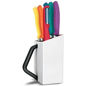 Victorinox Swiss Classic Knife Block, Professional Utility Block, 6-Piece, Incl. 5 paring Knives and Peeler, Knife Storage Victorinox Swiss Classic Knife Block, Professional Utility Block, 6-Piece, Incl. 5 paring Knives and Peeler, Knife Storage