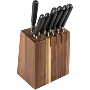 Kuhn Rikon Culinary Forged Acacia Knife Block Set 8 pcs – Forged Steel Kitchen Knives with Honing Steel – Elegant Wooden Block for Safe, Organised and Efficient Food Preparation Kuhn Rikon Culinary Forged Acacia Knife Block Set 8 pcs – Forged Steel Kitchen Knives with Honing Steel – Elegant Wooden Block for Safe, Organised and Efficient Food Preparation
