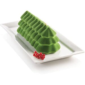 silikomart Silicone Cake Mould Modern BÛCHE SAPIN, Non-Stick, Pack of 1 Cake Mould, 3D Design, 250 x 89 mm, h 87 mm, Volume 1 ml, Made in Italy silikomart Silicone Cake Mould Modern BÛCHE SAPIN, Non-Stick, Pack of 1 Cake Mould, 3D Design, 250 x 89 mm, h 87 mm, Volume 1 ml, Made in Italy