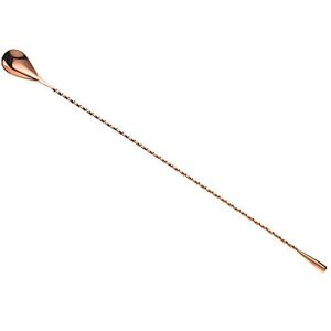Barfly Bar Spoon with Teardrop End, Stainless Steel, Copper, 39.878 x 2.54 x 1.27 cm Barfly Bar Spoon with Teardrop End, Stainless Steel, Copper, 39.878 x 2.54 x 1.27 cm