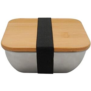 Fackelmann FCK684081 684081 Microwave 600 ml Lunch Box Stainless Steel Bamboo Lid 13 x 13 cm Black Fackelmann FCK684081 684081 Microwave 600 ml Lunch Box Stainless Steel Bamboo Lid 13 x 13 cm Black