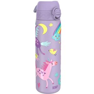 Ion8 Vacuum Insulated Steel Water Bottle, 500 ml/17 oz, Leak Proof, Easy to Open, Secure Lock, Dishwasher Safe, Fits Cup Holders, Carry Handle, Scratch Resistant, Metal Water Bottle, Unicorns Ion8 Vacuum Insulated Steel Water Bottle, 500 ml/17 oz, Leak Proof, Easy to Open, Secure Lock, Dishwasher Safe, Fits Cup Holders, Carry Handle, Scratch Resistant, Metal Water Bottle, Unicorns