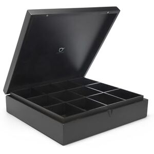 Bredemeijer Tea Box 12 compartments Closed Bamboo Black Bredemeijer Tea Box 12 compartments Closed Bamboo Black