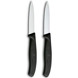 Victorinox Swiss Classic paring and Vegetable Knife, for Fruit and Vegetables, Extra Sharp, Straight and Serrated Edge, Stainless Steel, Black Victorinox Swiss Classic paring and Vegetable Knife, for Fruit and Vegetables, Extra Sharp, Straight and Serrated Edge, Stainless Steel, Black