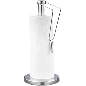 Relaxdays Holder Standing, Brushed Stainless Steel, HxØ: 34x15 cm, Paper Roll Rack for The Kitchen, Silver, 34 x 15 cm Relaxdays Holder Standing, Brushed Stainless Steel, HxØ: 34x15 cm, Paper Roll Rack for The Kitchen, Silver, 34 x 15 cm