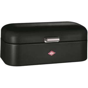WESCO Grandy bread bin in matt black, powder-coated sheet steel, ventilation holes and sturdy handle WESCO Grandy bread bin in matt black, powder-coated sheet steel, ventilation holes and sturdy handle