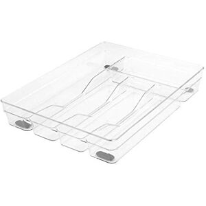Glad Silverware Organizer Plastic Tray-Kitchen Cutlery Holder for Flatware and Utensil Drawers, Clear Glad Silverware Organizer Plastic Tray-Kitchen Cutlery Holder for Flatware and Utensil Drawers, Clear