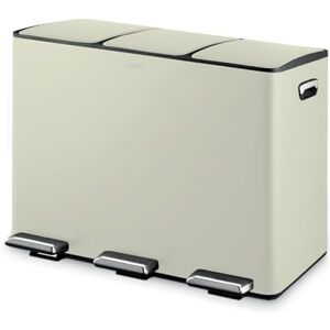 Tower 45L Cream Recycling Pedal Bin - Pedal Recycling Bin Tower 45L Cream Recycling Pedal Bin - Pedal Recycling Bin