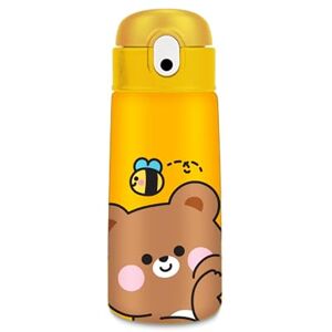Cartomania Insulated Bottle Chill & Refill, Bear Theme, Orange, 460 ml, BPA-Free Steel, Straw, Drop-Proof, Keep Hot Temperature 12 h/Cold 24 h, School, Children, Idea Cartomania Insulated Bottle Chill & Refill, Bear Theme, Orange, 460 ml, BPA-Free Steel, Straw, Drop-Proof, Keep Hot Temperature 12 h/Cold 24 h, School, Children, Idea