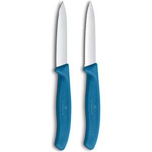 Victorinox Swiss Classic paring and Vegetable Knife, for Fruit and Vegetables, Extra Sharp, Straight and Serrated Edge, Stainless Steel, Blue Victorinox Swiss Classic paring and Vegetable Knife, for Fruit and Vegetables, Extra Sharp, Straight and Serrated Edge, Stainless Steel, Blue