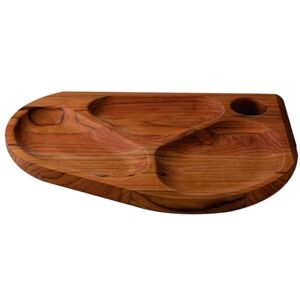 Tramontina Folium Snack Serving Board, Teak, FSC, Particularly Sustainable, Unique, Snack Plate, for Tapas, Dips, Snacks, Fruit Tramontina Folium Snack Serving Board, Teak, FSC, Particularly Sustainable, Unique, Snack Plate, for Tapas, Dips, Snacks, Fruit
