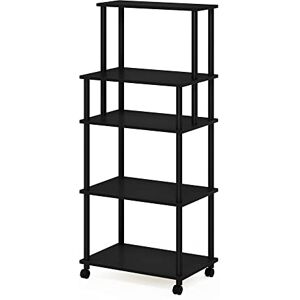 Furinno TURN-N-TUBE Bakers Rack with Wheels, 5-Tier Kitchen Storage Cart, Kitchen Cart, Coffee Bar, Pantry Organizers and Storage, Americano Furinno TURN-N-TUBE Bakers Rack with Wheels, 5-Tier Kitchen Storage Cart, Kitchen Cart, Coffee Bar, Pantry Organizers and Storage, Americano