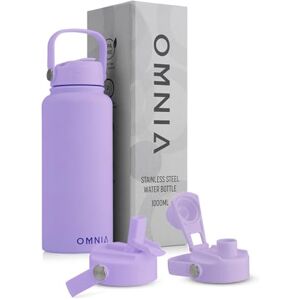 Omnia Vacuum Insulated Stainless Steel Water Bottle, 2 Lids (Straw & Spout) Leakproof, BPA-Free, Reusable Flask, Hot & Cold Thermos for Sports, Gym, Travel, Outdoors (Gradient Purple, 1000ML) Omnia Vacuum Insulated Stainless Steel Water Bottle, 2 Lids (Straw & Spout) Leakproof, BPA-Free, Reusable Flask, Hot & Cold Thermos for Sports, Gym, Travel, Outdoors (Gradient Purple, 1000ML)