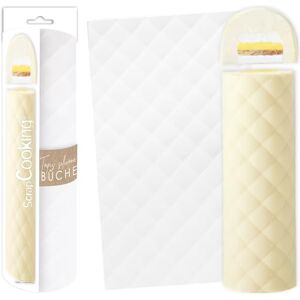 ScrapCooking SCRAP COOKING 2974 3D Quilted Silicone Log Mat, White ScrapCooking SCRAP COOKING 2974 3D Quilted Silicone Log Mat, White