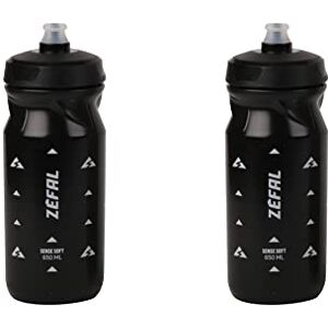 ZEFAL Bundle Pack Sense Soft 65 Water Bottle, 650ml, Black, x2 Bottles ZEFAL Bundle Pack Sense Soft 65 Water Bottle, 650ml, Black, x2 Bottles