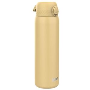 Ion8 Lightweight 1 Litre Steel Water Bottle, Non-Insulated, Leak Proof, Easy to Open, Secure Lock, Dishwasher Safe, Flip Cover, Carry Handle, Ideal for Travel & Active Lifestyles, Recyclon Desert Ion8 Lightweight 1 Litre Steel Water Bottle, Non-Insulated, Leak Proof, Easy to Open, Secure Lock, Dishwasher Safe, Flip Cover, Carry Handle, Ideal for Travel & Active Lifestyles, Recyclon Desert