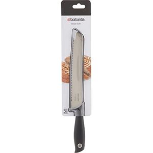 Brabantia Tasty+ Bread Knife (Dark Grey) Hardened Steel Long Serated Blade Kitchen Knife, Ideal for Cutting Crusts, Integrated Finger-Guard, All-Rounder, Ergonomic Handle Brabantia Tasty+ Bread Knife (Dark Grey) Hardened Steel Long Serated Blade Kitchen Knife, Ideal for Cutting Crusts, Integrated Finger-Guard, All-Rounder, Ergonomic Handle